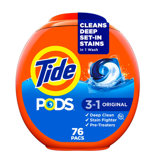 Tide pods laundry detergent - tide,